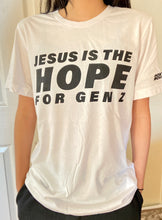Load image into Gallery viewer, Short Sleeve, T-Shirt, &quot;Jesus is the HOPE for Gen Z&quot;, white
